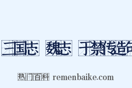 三国志·魏志·于禁传造句是什么意思的图片